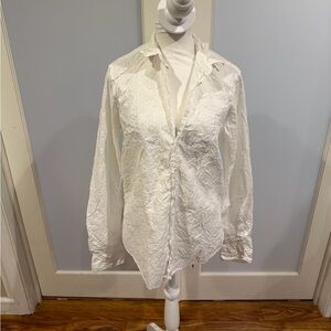 Frank & Eileen Barry Crinkle Tailored Button Up Shirt